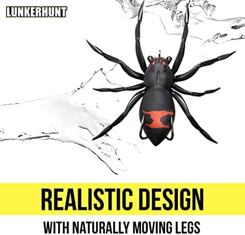 Lunkerhunt פנטום עכביש פיתוי לדיג בס | פיתוי עכביש עם נטל מימין עצמי לפעולת הליכה טבעית | פיתיון דיג במים